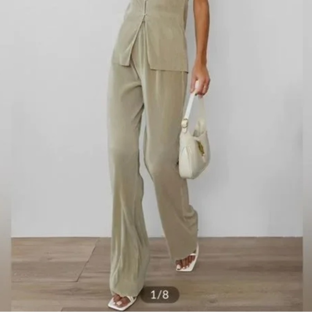 Commense pleated wide leg pants NWOT